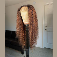 Load image into Gallery viewer, Highlight Curly 13x4 Transparent Lace 13*6*1 T Part Lace Front Human Hair Wigs Invisible 150% 180% Density Pre Plucked With Baby Hair
