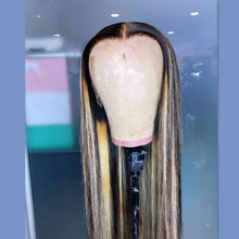 Load image into Gallery viewer, Highlight Straight 13x4 Transparent Lace 13*6*1 T Part Lace Front Human Hair Wigs for Women Invisible Lace 150% 180% Density Pre Plucked With Baby Hair
