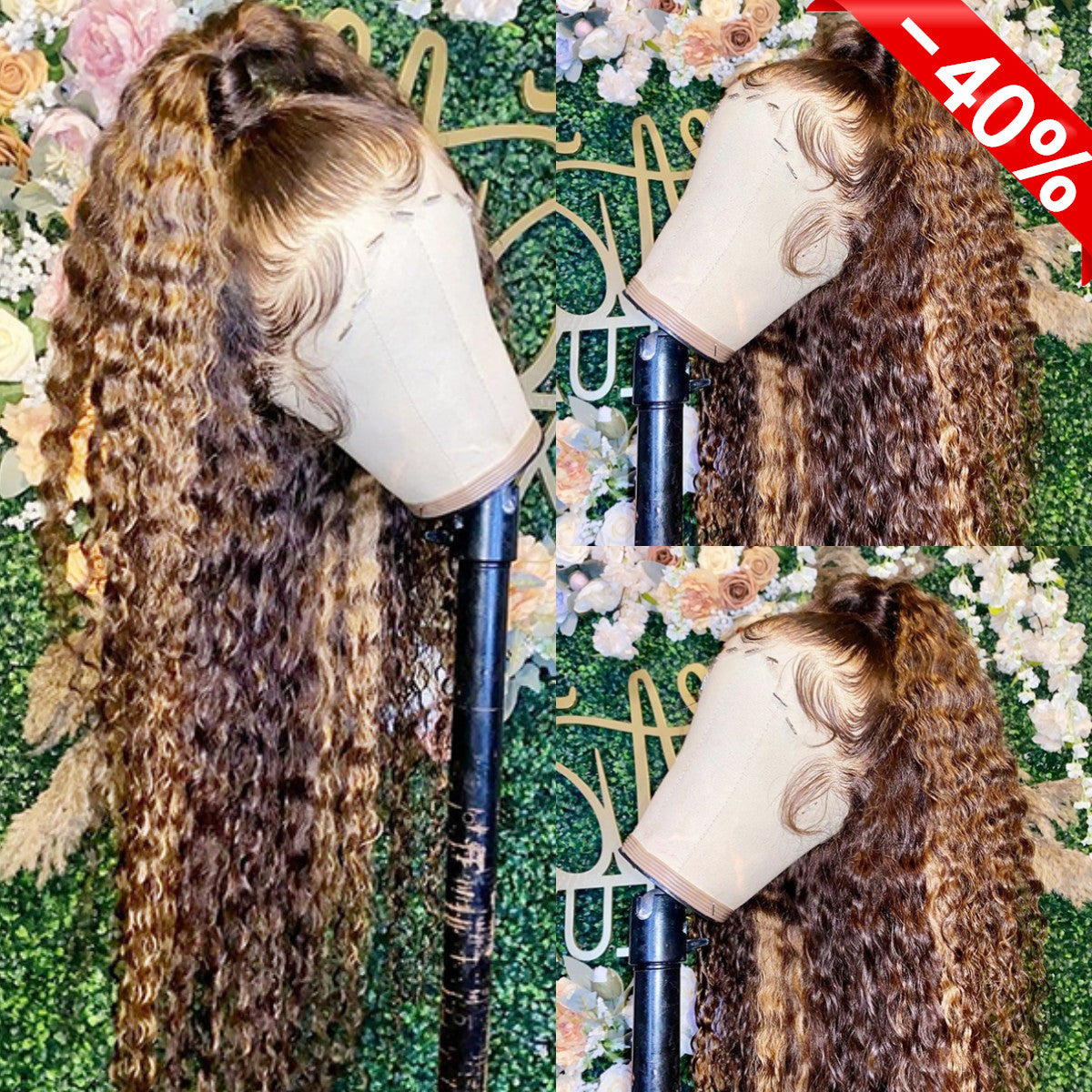 Highlight Curly 13x4 Transparent Lace 13*6*1 T Part Lace Front Human Hair Wigs Invisible 150% 180% Density Pre Plucked