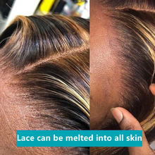 Load image into Gallery viewer, Highlight Colored 13x4 HD Lace Front Wigs Human Hair Body Wave Brazilian Virgin Lace Front Human Hair Wigs Colored Pre Plucked With Baby Hair For Women
