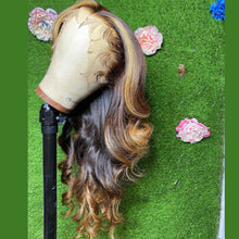 Load image into Gallery viewer, Bodywave  Highlight 13x4 Transparent Lace 13*6*1 T Part Lace Front Human Hair Wigs for Women Invisible 150% 180% Density Pre Plucked  With Baby Hair
