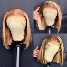 Load image into Gallery viewer, U&amp;A 13x6 Deep Part HD Highlight 27 Colored Short Bob Lace Front Wigs Human Hair Brazilian Invisible Lace Front Wigs Pre Plucked With Baby Hair For Fashion Women
