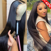 Load image into Gallery viewer, 13x4 Transparent Lace 13*6*1 T Part Lace Front Human Hair Straight  Wigs for Women Invisible 150% 180%  250%Density Pre Plucked
