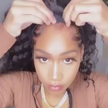 Load and play video in Gallery viewer, Headband Wigs Human Hair Curly 30Inch Glueless Brazilian Hair Wigs So Soft Remy Full Machine Wig For Women 180 Density
