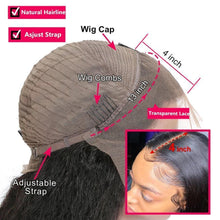 Load image into Gallery viewer, Highlight Straight 13x4 Transparent Lace 13*6*1 T Part Lace Front Human Hair Wigs Invisible Lace For Women 150% 180% Density Pre Plucked With Baby Hair
