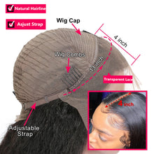 Load image into Gallery viewer, 13*4 Transparent Lace Front Human Hair Highlight Bodywave Wigs with Baby Hair Remy Hair Pre-Plucked Wigs 150% Density
