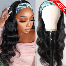 Load image into Gallery viewer, Headband Wigs Human Hair Body Wave 30Inch Glueless Brazilian Hair Wigs So Soft Remy Full Machine Wig For Women 180 Density
