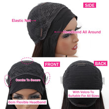 Load image into Gallery viewer, Headband Wig Human Hair Straight Glueless 30 Inch Brazilian Hair Wigs For Black Women Full Machine Made 180% Density
