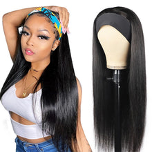 Load image into Gallery viewer, Headband Wig Human Hair Straight Glueless 30 Inch Brazilian Hair Wigs For Black Women Full Machine Made 180% Density
