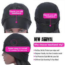 Load image into Gallery viewer, Headband Wigs Human Hair Curly 30Inch Glueless Brazilian Hair Wigs 180 Density So Soft Remy Full Machine Wig
