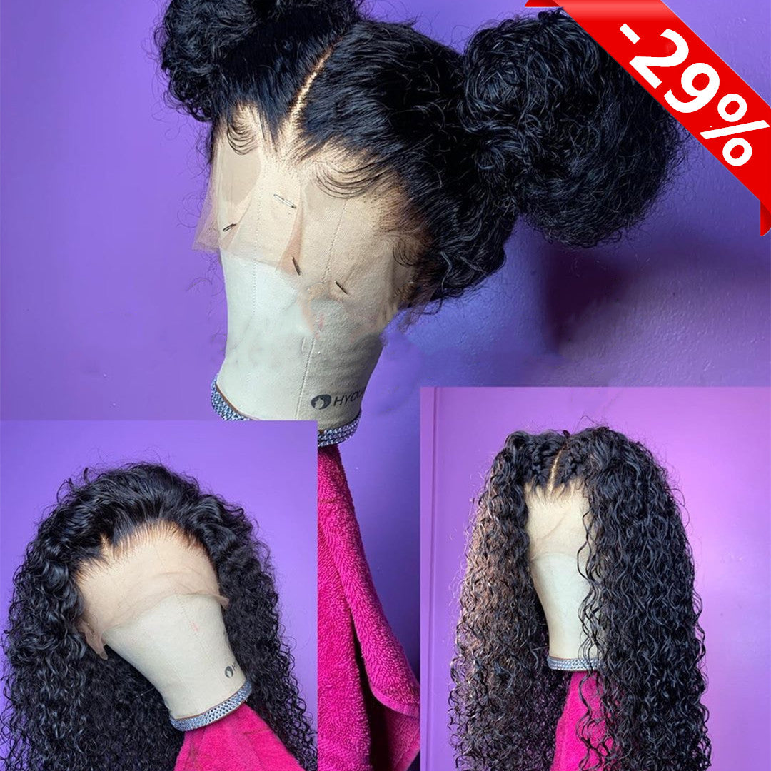 Yoniswigs Hair Pre Plucked Virgin Hair Curly 13*4 Transparent lace Lace Closure Wigs Amazing Lace Melted Match All Skin Color Bettyou Series