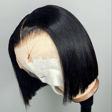 Load image into Gallery viewer, Yoniswigs 13*4 Transparent Lace Front Bob Wigs Natural Color Pre Plucked Hair Human Hair 150% Density
