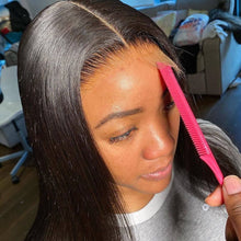 Load image into Gallery viewer, Yoniswigs 5*5/13*4 Transparent Lace Wigs 13*6*1 T Part Lace Wigs Straight Hair Lace Front Human Human Wigs 150% 180% Density Pre Plucked Hair Line
