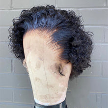 Load image into Gallery viewer, Yoniswigs Pixie Cut Wig 13*4 Transparent Lace Front Human Hair Wigs 180% Density
