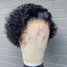 Load image into Gallery viewer, Yoniswigs Pixie Cut Wig 13*4 Transparent Lace Front Human Hair Wigs 180% Density
